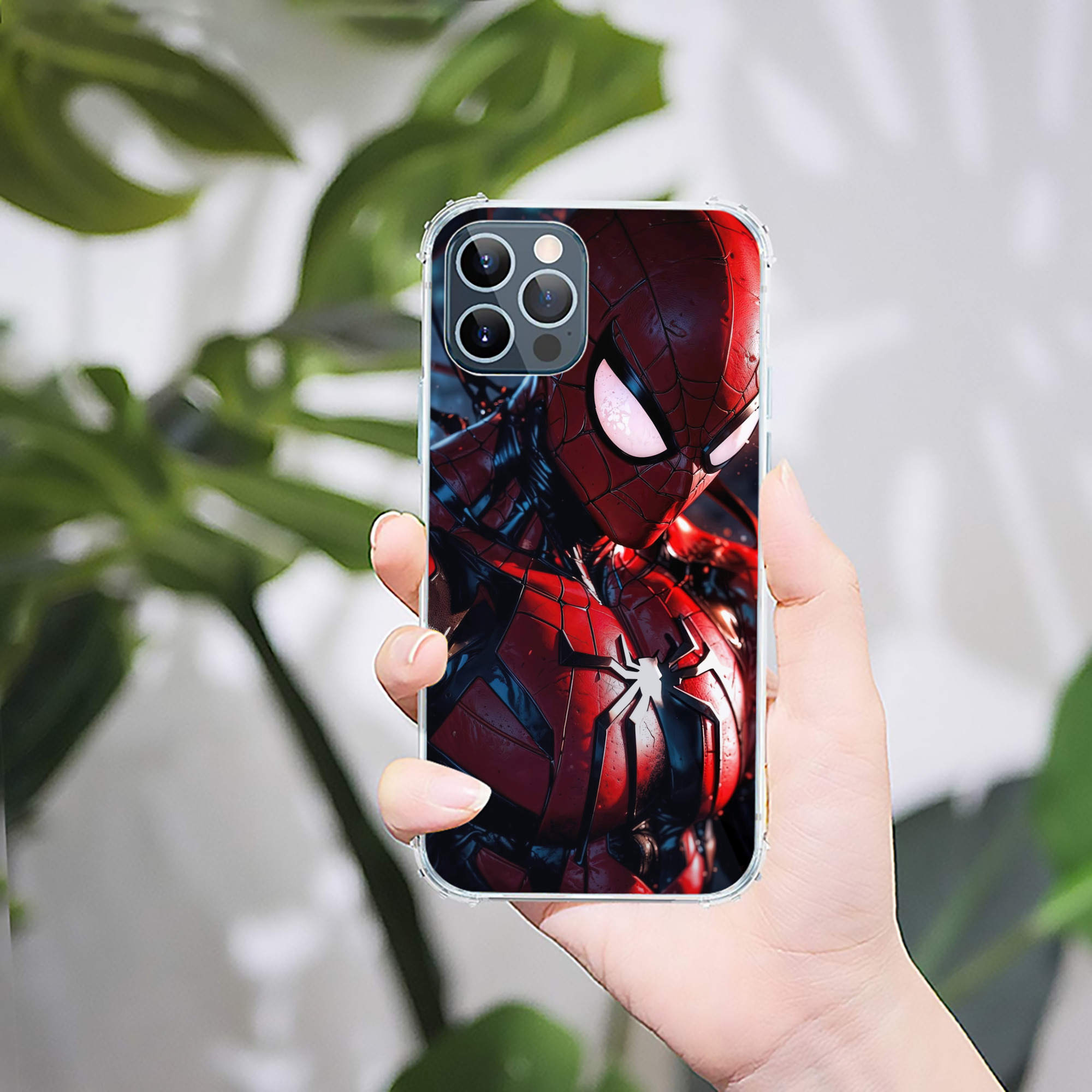 （画像用） Spider Man スパイダーマン 【iPhone 12シリーズ対応】透明スマホケース（クリアソフトケース）